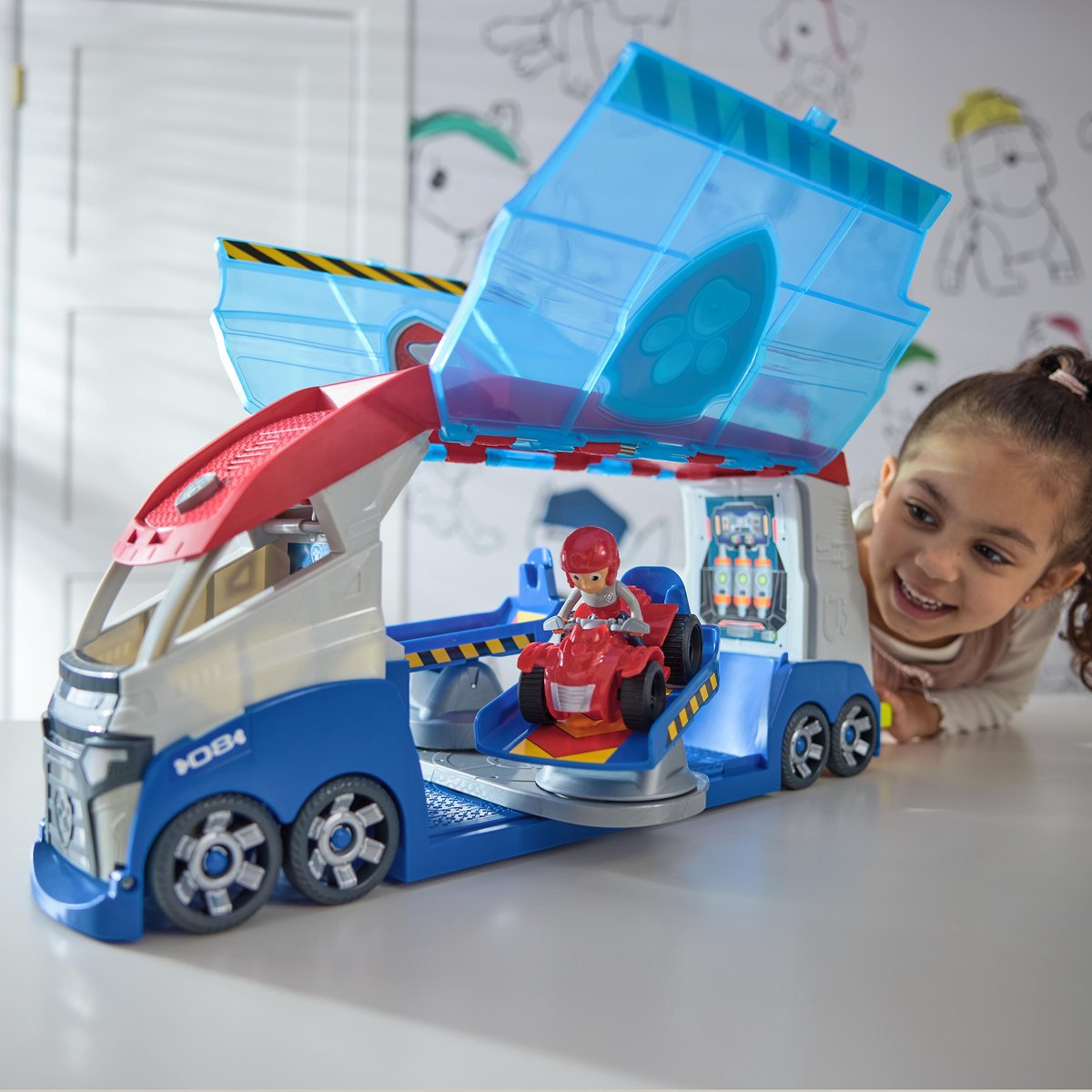 PAW Patrol - Transformerende PAW Patroller met voertuigwerpers lichten en geluiden Ryder-actiefiguur en ATV-speelgoedauto — afbeelding 4