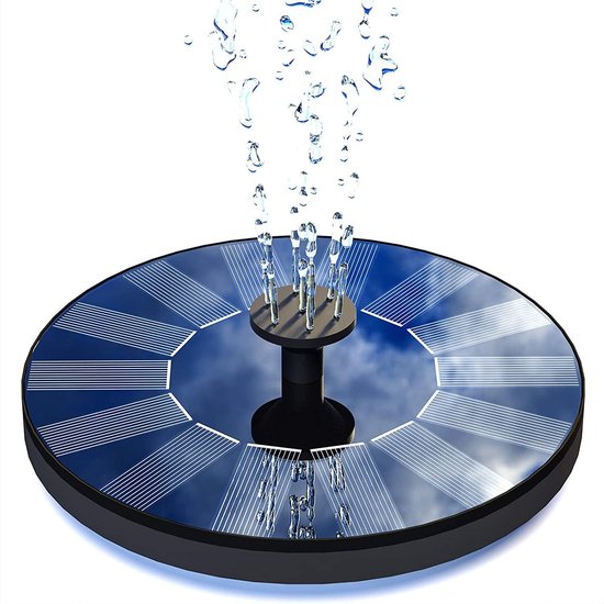 SZMP Fontein op zonne-energie, 3,5 W, drijvend, voor buiten, fontein, pomp op zonne-energie, met 8 sproeiers voor vogelbad, vijver, zwembad, terras, fontein, tuindecoratie