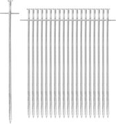 Tentharing | 20 Stuks | Ø6 x 230mm / 35mm | Stalen Staaf | Stormharing Grondpen | T-vorm