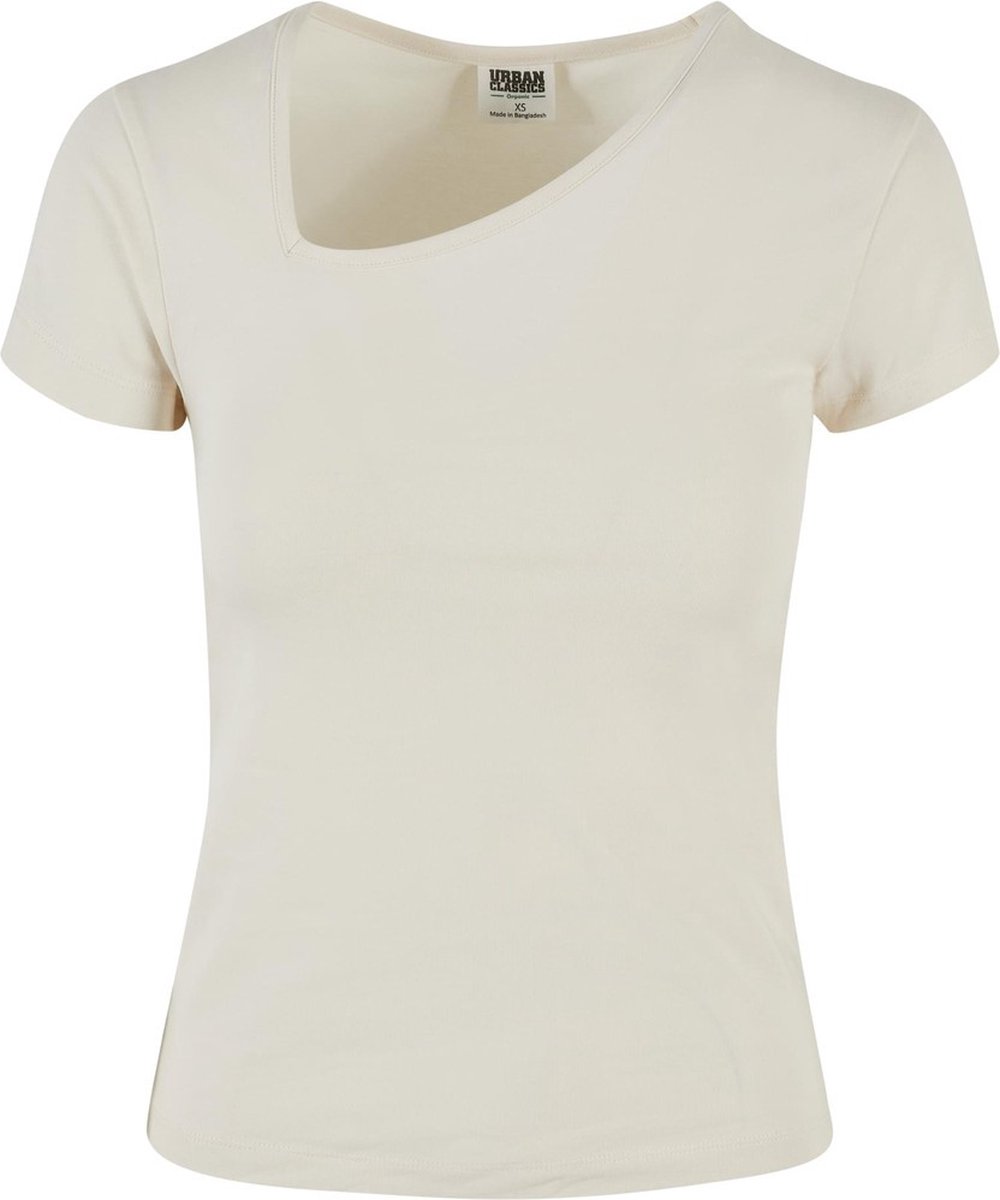 Urban Classics Organic Asymmetric Neckline Top S Ivoorkleurig