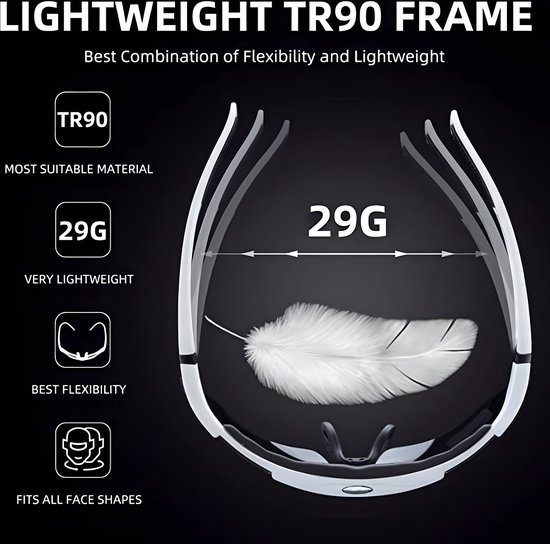Falkann Basics Gepolariseerde Fietsbril Set - Sportbril / Zonnebril incl. 5 Verwisselbare Lenzen - UV400 - Zwart — afbeelding 5