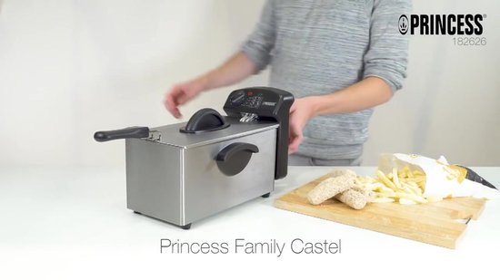 Frituurpan 3 liter - Princess 182626 Familie Castel friteuse 3 liter – Koude zone – Inhoud 3 liter - frituurpan Princess - 2000W - WK