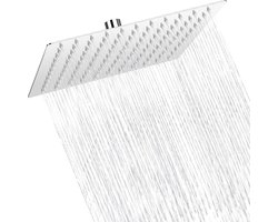 Douchekop van roestvrij staal 304 - 8/10/12 inch - met 144 anti-kalk sproeiers - regendouche 10 Zoll - Comlife rain shower head