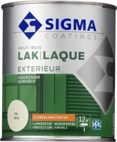 Sigma Houtlak Exterieur Zijdeglans - Glansbehoud - Droog na 1,5 uur - RAL 9010 - Wit - 0.75L