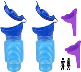 Nood Unisex Toilet - Emergency WC - Camping Toilet - Herbruikbare Nood Toilet - Unisex - 2 stuks - Emergency WC - 750ML - Herbruikbare Plastuit Voor Vrouwen - Plastuitje - Plaszak - Urinaal - Camping Toilet - WC voor in de Auto