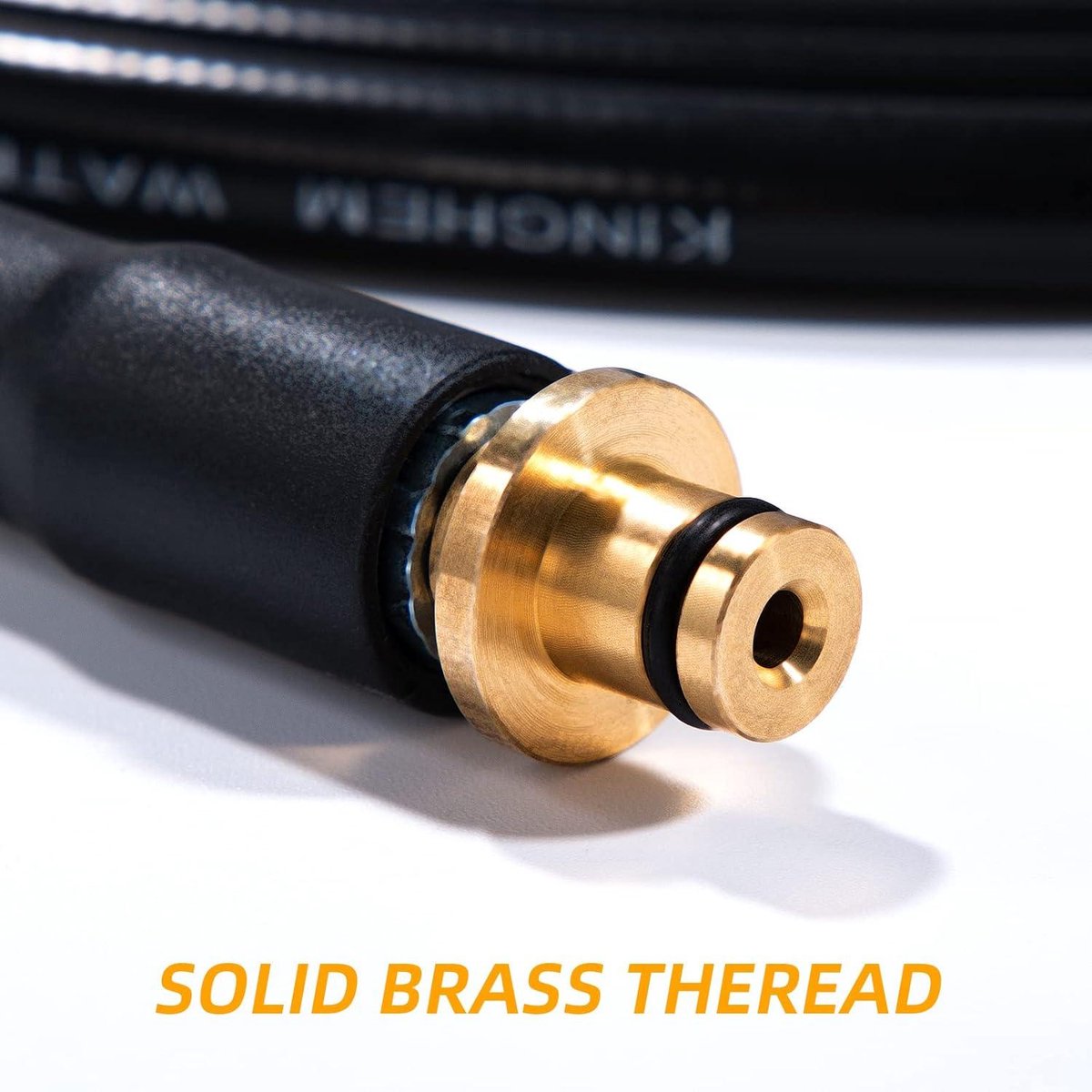 15M 49Ft Hogedrukreiniger Vervangingsslang voor Karcher, Klik Type Plug naar M22-14mm Schroefdraad Uitlaat voor Kärcher K-serie sluitringen K2, K3, K4, K5, K7 Accessoires, met Quick Connect Adapter