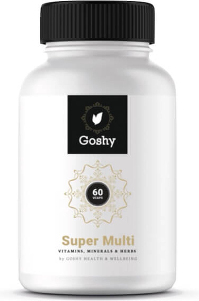 Goedkoopste Goshy - Super Multi - Vitaminen & Mineralen - Tegen vermoeidheid - Vegetarische - 60 Veggi caps - Voedingsupplement