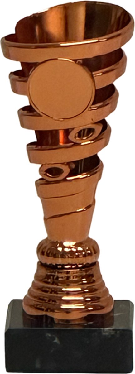 Trofee/beker-zilver-kuststof-15 cm x 5 cm