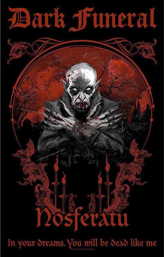 Dark Funeral - Nosferatu Textiel Poster - Zwart