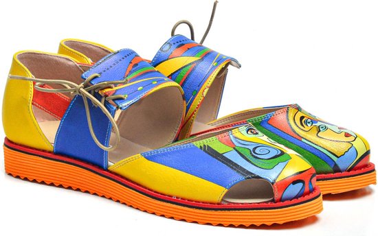 Foto: Goby art sandalen schoenen hoge kwaliteit handmade meisjesprint maat 39