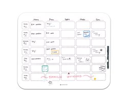 GreenStory - Familieplanner Large- Gezinsplanner - 5 personen - Sticky Whiteboard - met Sticky Pen
