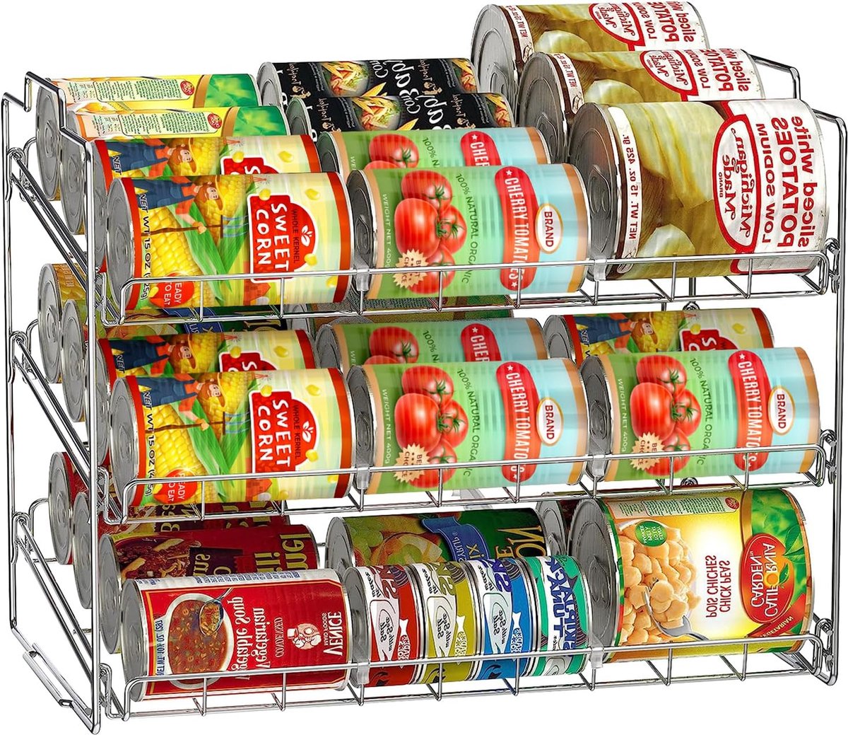 Lot De 4 Supports De Rangement De Cuisine - Étagères Empilables Et Extensibles - Pour Épices, Boîtes, Bols - Noir