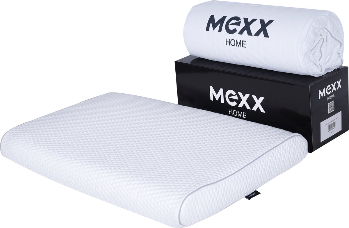 Mexx Premium - Buikslaap hoofdkussen - traagschuim - ventilerend - anti-allergie - 65 cm x 40 cm x 7 cm
