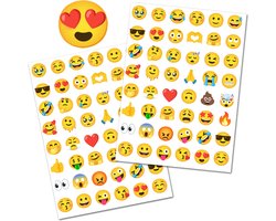 Emoji Stickers - 2 Stickervellen - Smiley Stickers - 96 Emotie Stickers