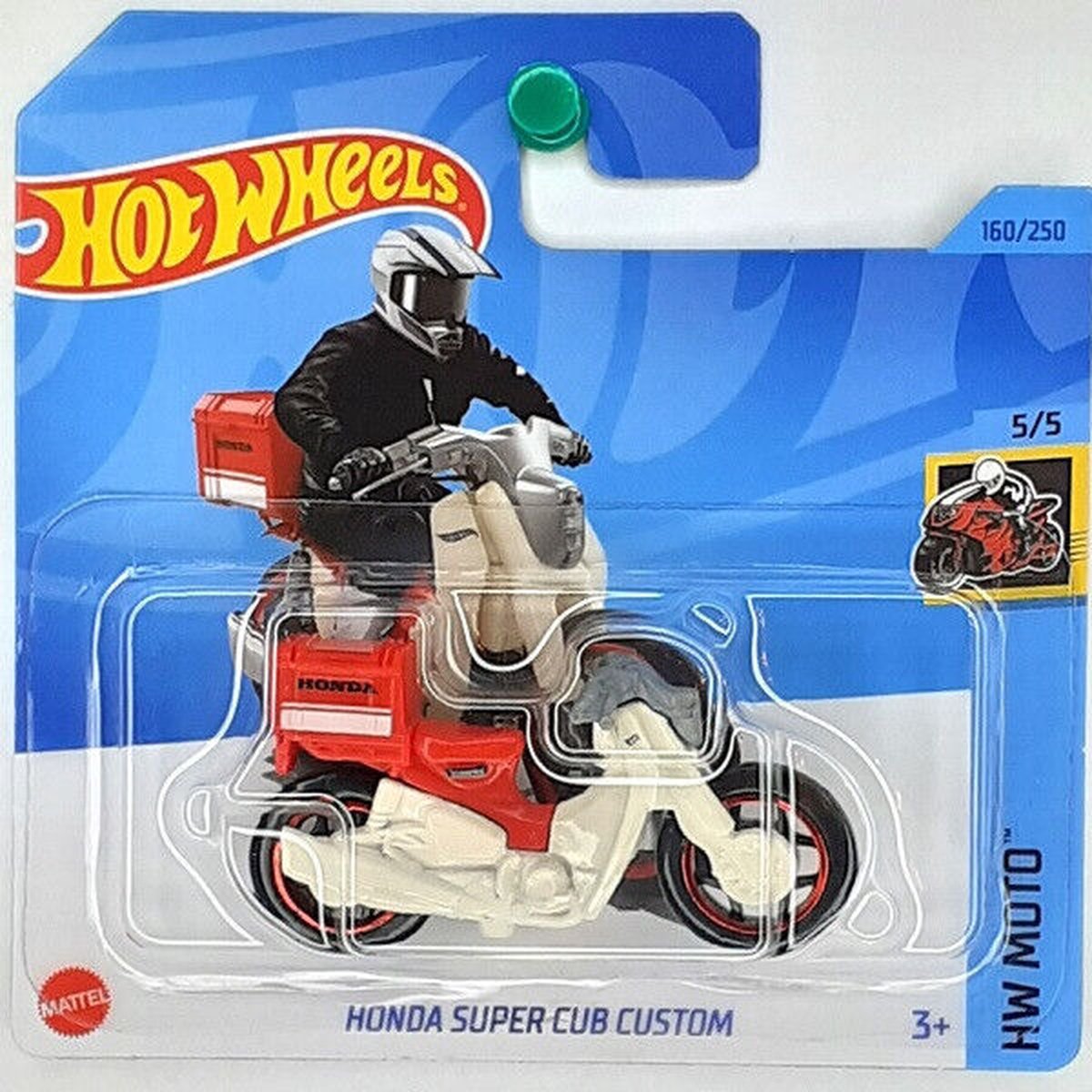 HOT WHEELS HONDA SUPER CUB CUSTOM 160/250 RED/WHITE 1:64 HW MOTO 5/5