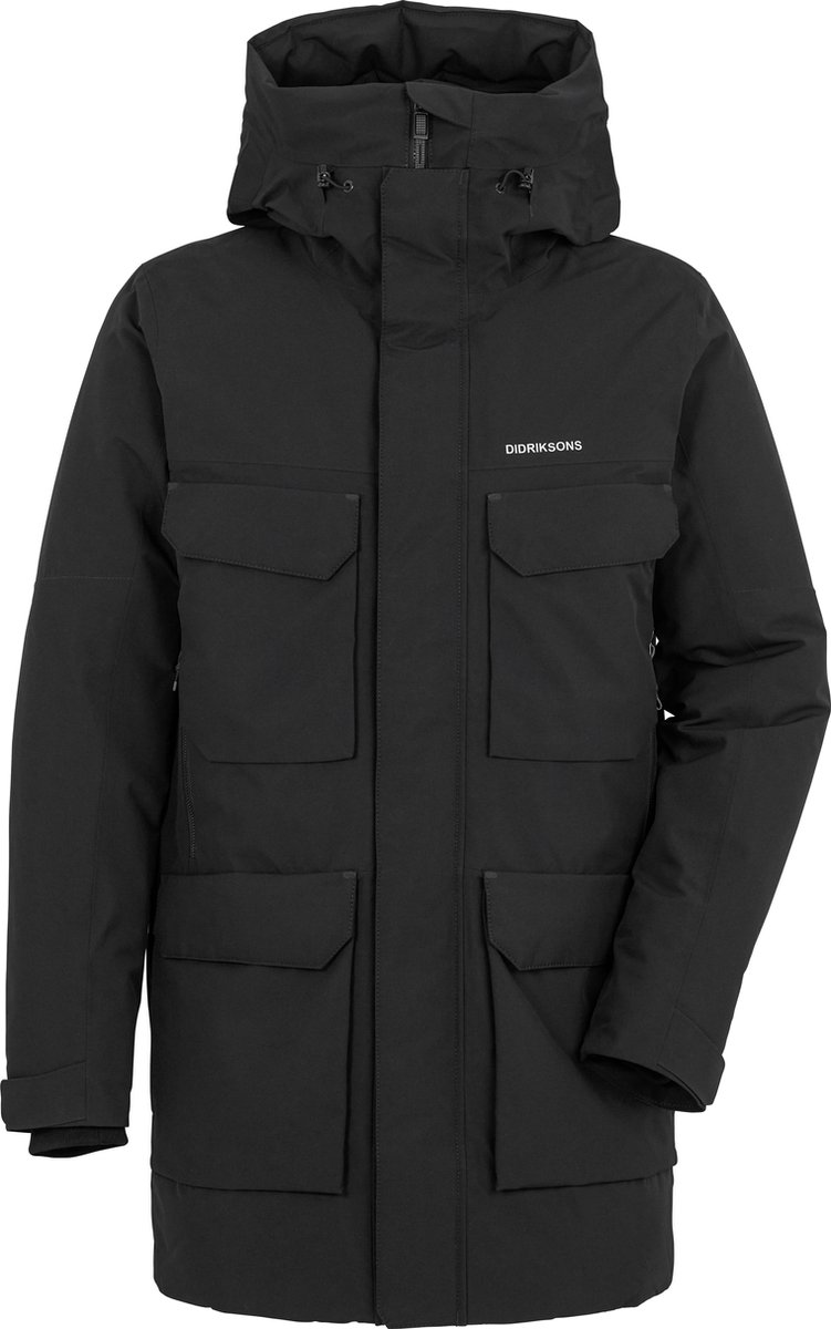 Didriksons DREW USX PARKA 8 Heren Outdoorjas Zwart