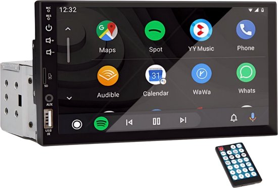 Multimedia CarPlay Scherm- Draadloze CarPlay Dongle voor Apple en Android - Geschikt voor Auto Radiosystemen - Draadloos CarPlay Gemak - Universeel Wifi Video Speler