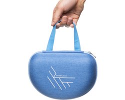 PowerLocus Koptelefoon Case - Koptelefoon Hoes- Hardcover – Harde Beschermhoes voor voor opvouwbare koptelefoon - Over Ear & On-Ear - Blauw