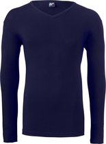 ALAN RED T-shirt Oslo (1-pack) - V-hals lange mouw stretch - blauw -  Maat: S