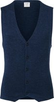 OLYMP Level 5 - heren gilet wol - blauw mouwloos vest (Slim Fit) -  Maat M