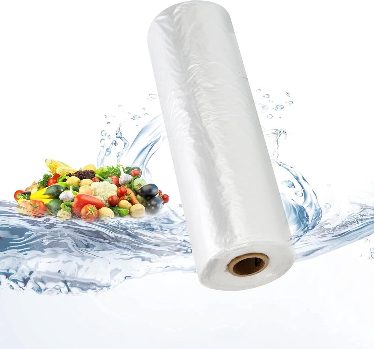 Fruit Groente Polytheen Zakken op een rol - Clear Plastic Slagers Teller Zakken - 9 inch x 14 inch x 18 inch - 250 Zakjes op Rol - Voor Fruit, Groente, Voedsel, Vlees diepvrieszakjes