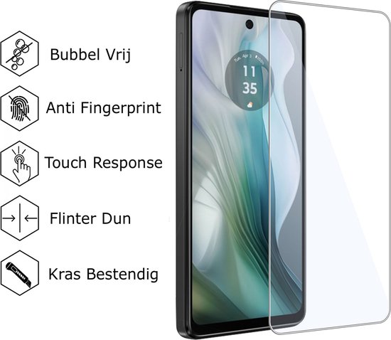 Convient pour Motorola Moto E14 / Moto G04 / Moto G24 - Protecteur d'écran - Verre de protection - GuardCover