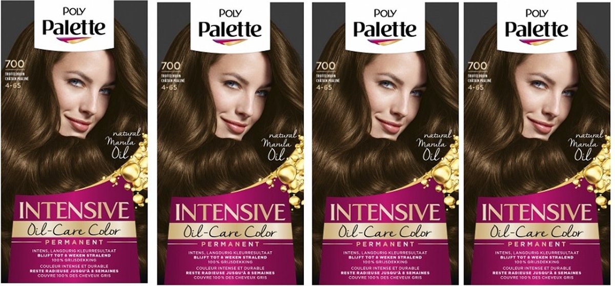 Schwarzkopf Poly Palette - Haarverf - 700 - Truffelbruin - 115ml x 4
