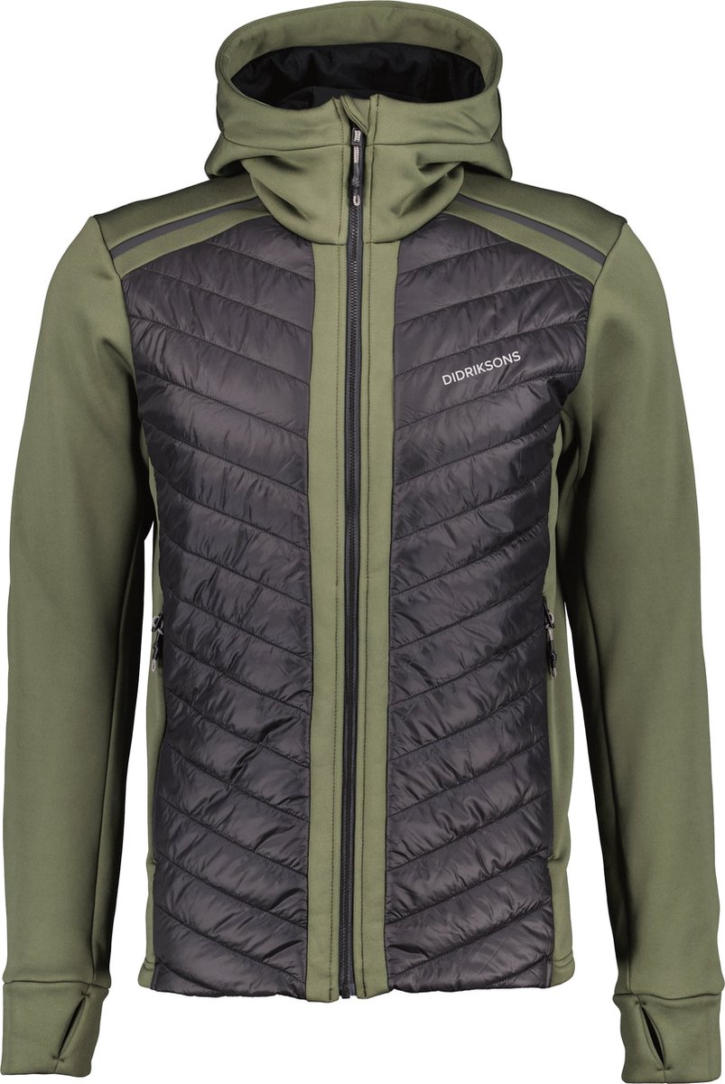 Didriksons ZUKO USX FULLZIP 2 Heren Outdoorvest Deep Groen