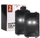 VIXE Marterverjager voor Auto en Outdoor - Steenmarter & Marterverjagers op 12V of Batterijen - Anti Marter Ongedierte Verjager - Muizenverjager 2 Stuks