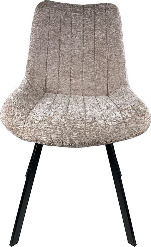 Chaise de salle à manger Susta chaise de salle à manger en chenille taupe