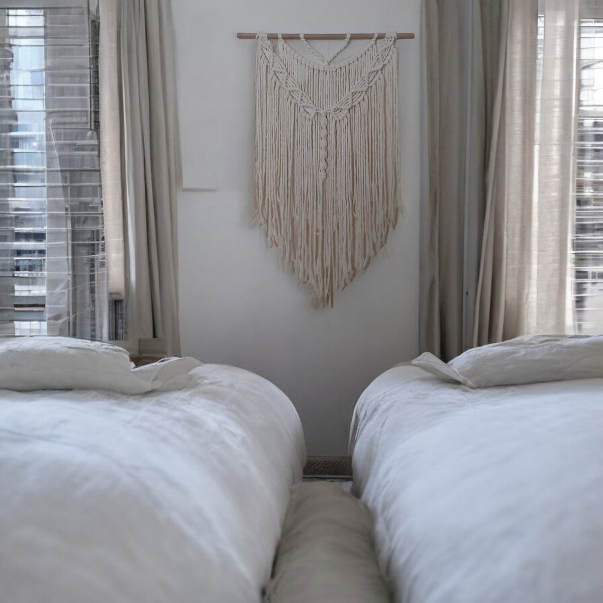 Cafuné Macramé Pakket – DIY Boho Wandkleed Ecru 50×75 cm – Compleet Knutselpakket Volwassenen – Moederdag Cadeau Idee – Wanddecoratie Katoen — afbeelding 4