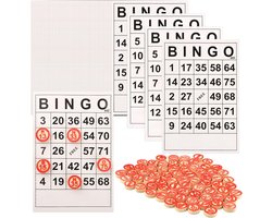 Klassieke Bingo-kaarten voor Groepsspellen - Set van 24 Bingo Cijferkaarten - Familieplezier en Entertainment met Bingo Spelset