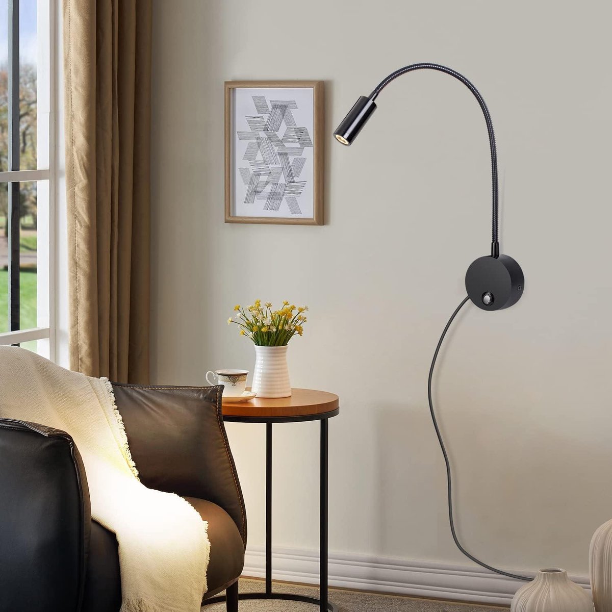 RXPVUXE Goud Wandmontage Leeslamp LED Nachtkastje Wandlamp Flexibele Zwanenhals Wandkandelaar Met Drukschakelaar, Moderne Slaapkamer Hoofdeinde Leeslamp 3000K Bed Side Decor Muur Spotlight 3000K RXPVUXE Goud Wandmontage Leeslamp LED Nachtkastje Wandlamp Flexibele Zwanenhals Wandkandelaar Met Drukschakelaar, Moderne Slaapkamer Hoofdeinde Leeslamp 3000K Bed Side Decor Muur Spotlight 3000K