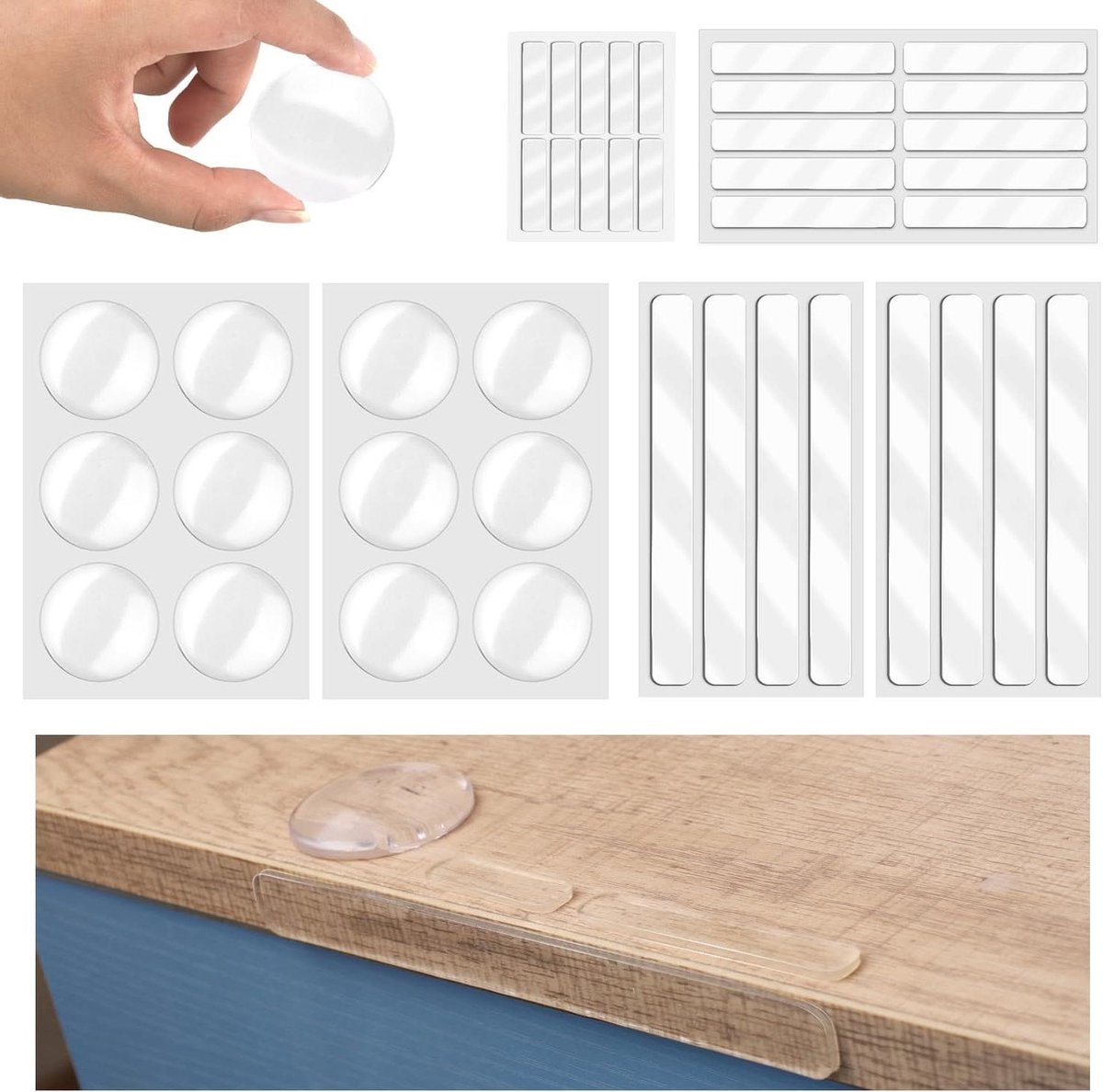 Rubberen bufferpads - 40 stuks - Stabiele en antislip - Meubelstootstrips - Geluids- en impactdemping - Zelfklevend
