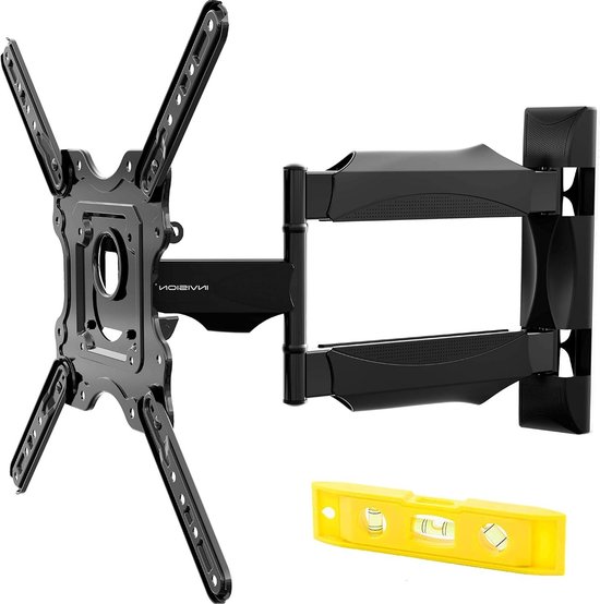 Perlegear TV wall mount, swivel, tiltable, for flat and curved TVs, max. VESA 600 x 400 mm, up