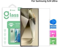 Screenprotector geschikt voor Samsung S24 Ultra - Extra Sterk en Veilig 9H Geharde Glasbescherming