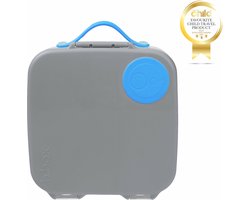 b.box Lunchbox - Jumbo Bentobox met 4 Vakken (2 Lekvrij), Afneembare Scheidingswand, Gelkoelelement - Ideaal voor School - Vanaf 3+ - Inhoud 2L