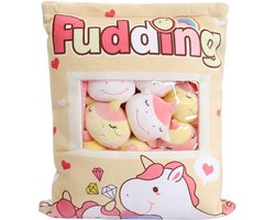 Klikkopers® - Kawaii Kussen Met 6 Baby's - Eenhorn Knuffel - Unicorn Knuffel - Kawaii Knuffel - Kawaii eenhorn Squishy Knuffel - 50CM