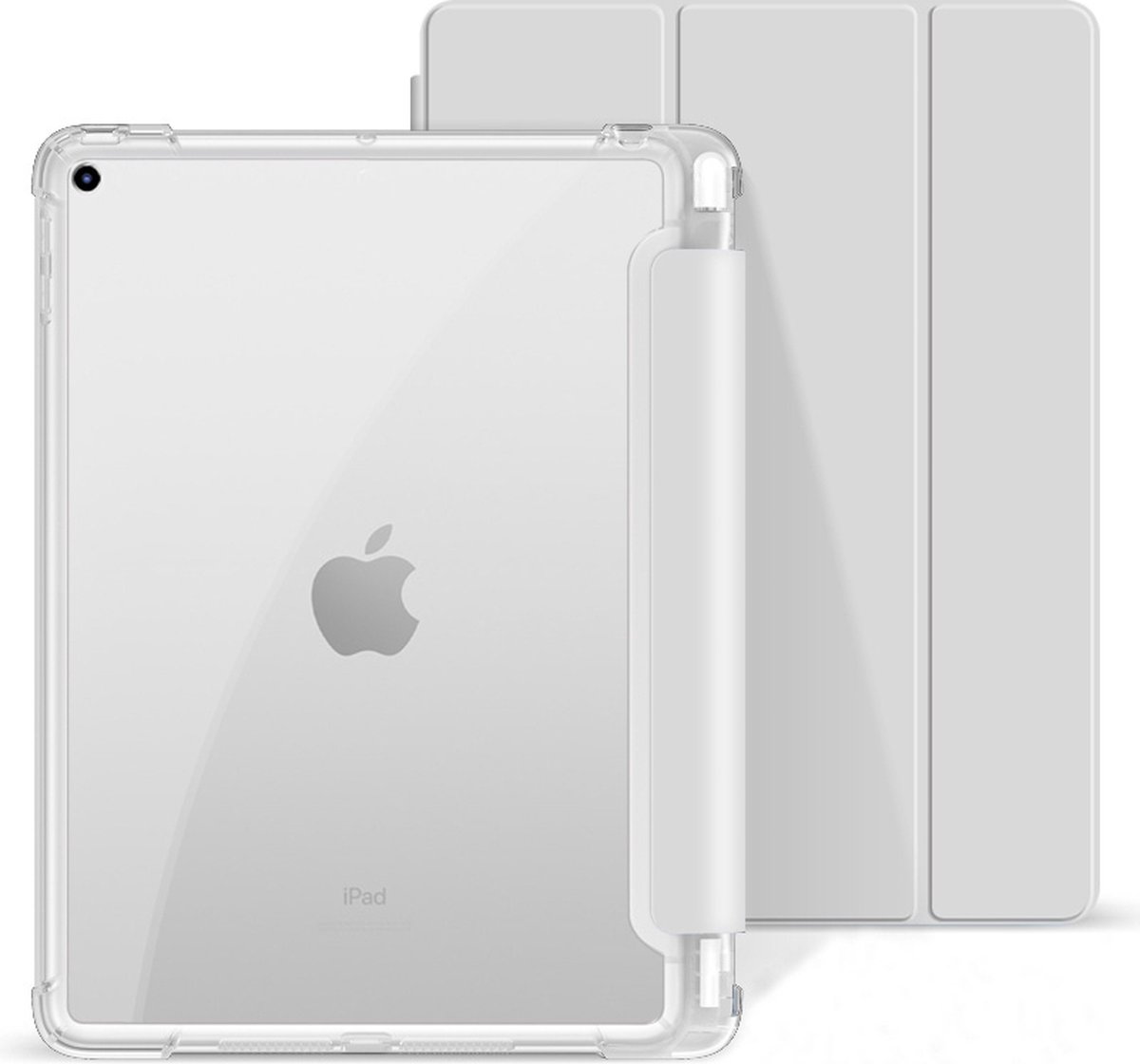 Mobiq Tablet Hoes - geschikt voor iPad 10.2 inch (2021/2020/2019) - geschikt voor iPad Generatie 7/8/9 Trifold Bookcase Hoesje