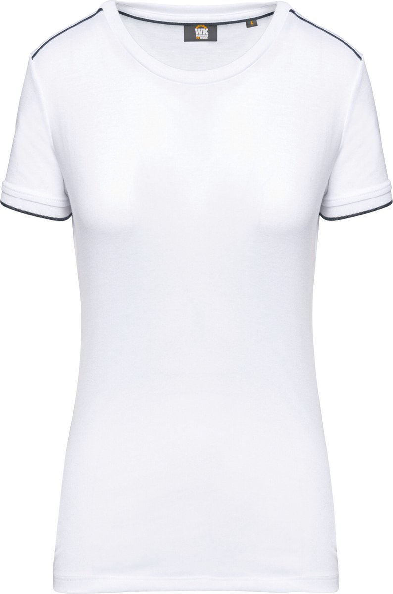WK. Designed To Work Dames-t-shirt Day To Day korte mouwen WK3021 - White / Navy - M