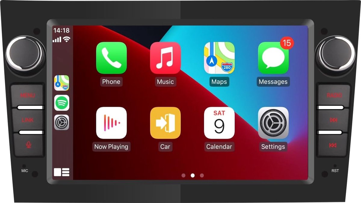 YZKONG - Double DIN Autoradio - Draadloze CarPlay - Android Auto