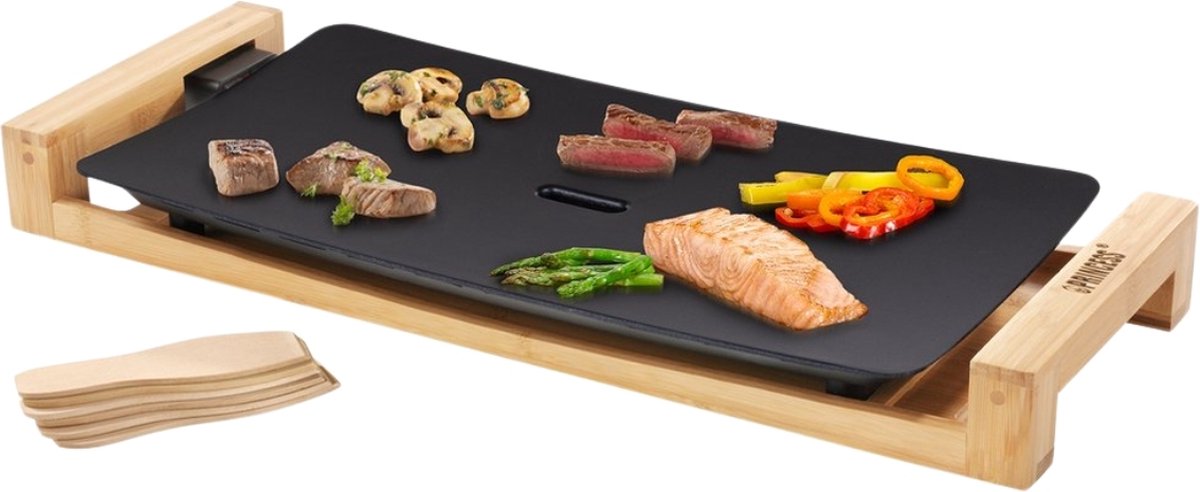 Princess Table Chef Pure Black - Grill & Bakplaat - 50x25 cm