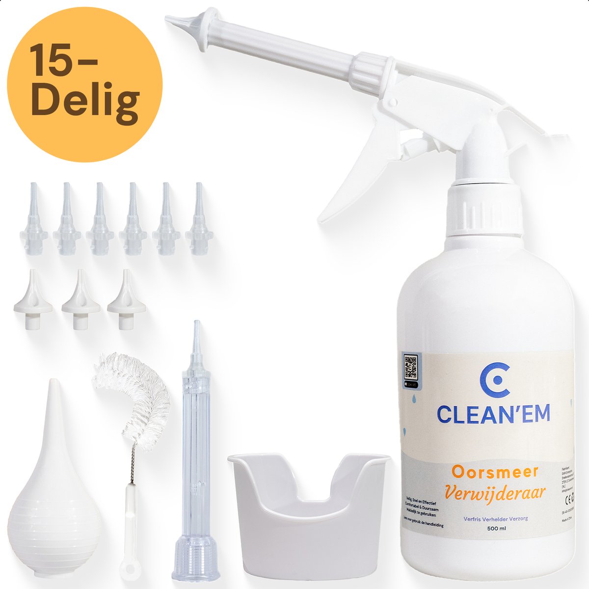 Goedkoopste Cleanem® - Oorsmeer verwijderaar - Oorreiniger - Oorspuit – Professionele oorreiniging set – Oren schoonmaken – Ear cleaner - Vervanger Wattenstaafjes - Oor uitspuiten - Incl. Gratis E-book