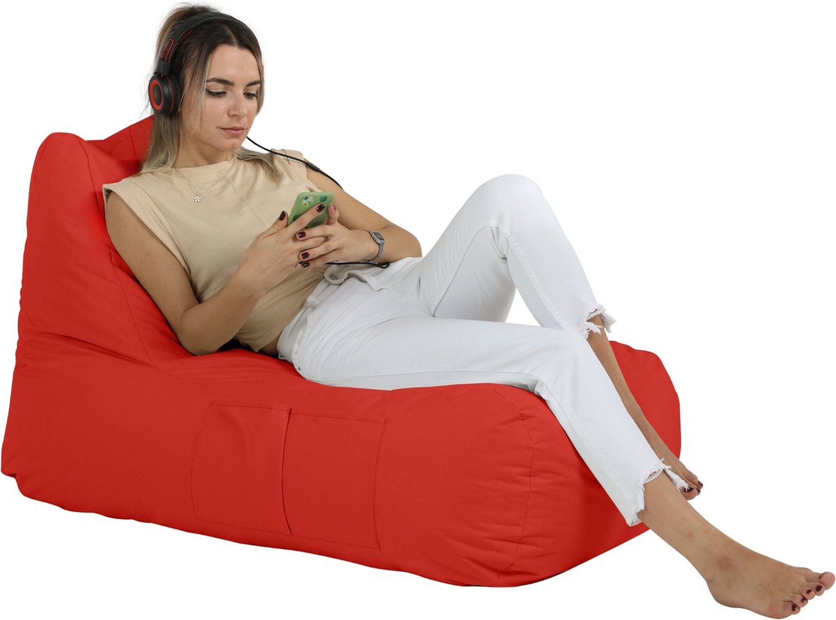 Xoft Living - Zitzak Lounge - Rood - Volwassenen & Kinderen