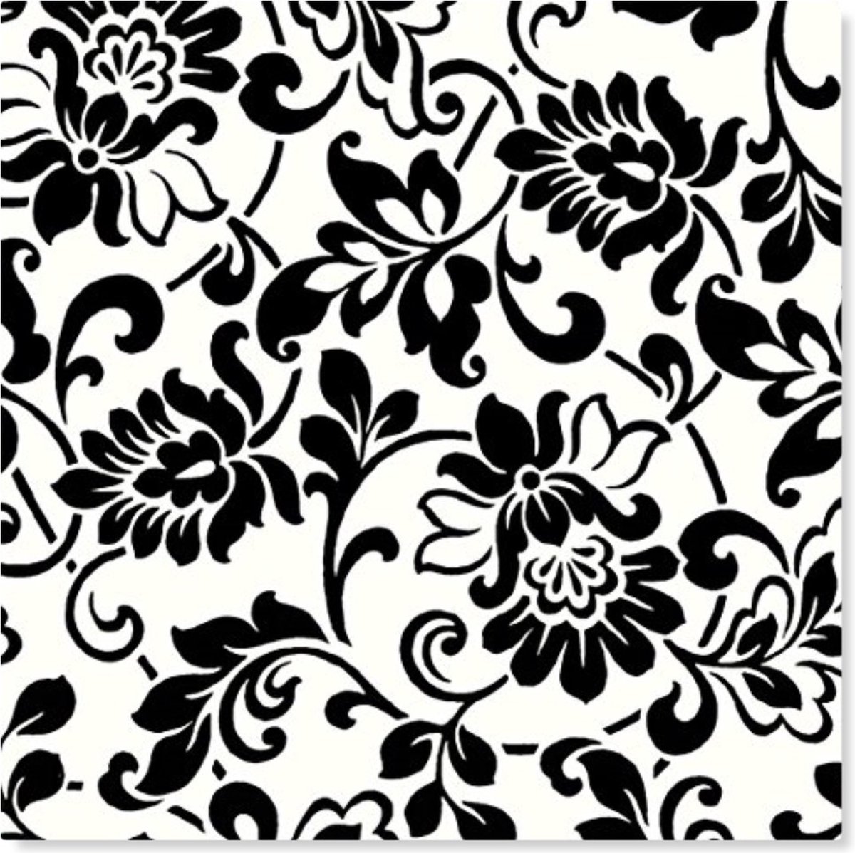 Decoratie plakfolie meubelfolie Heritage zwart wit Black&White 45 cm x 2 meter zelfklevend - Decoratiefolie - Plakplastic