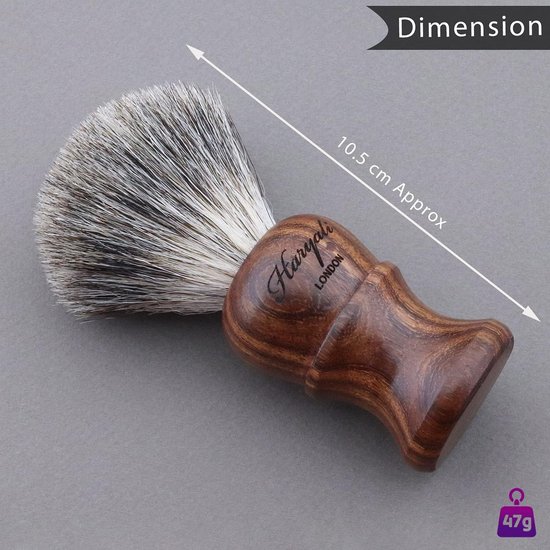 Haryali London Scheerset voor Mannen - 3-delige Houten Scheerset - Professionele Cut Throat Razor Kit - Cut Throat Razor - Scheerkwast - Houten Scheerstandaard - Duurzame Geschenkset