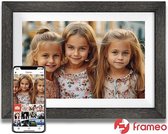 Bol.com Digitale Fotolijst met Houten Frame en Glazen Display - 10.1 inch - Wifi en Frameo App - Energiezuinig - Donkerbruin - D... aanbieding
