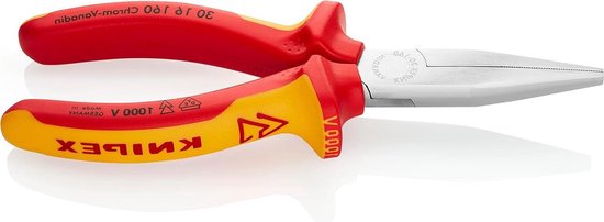 Pince Isolée Haute Tension 1000V VDE Richmann C7051 - Bec Long 160 Mm, Acier Cr-V, Neuve