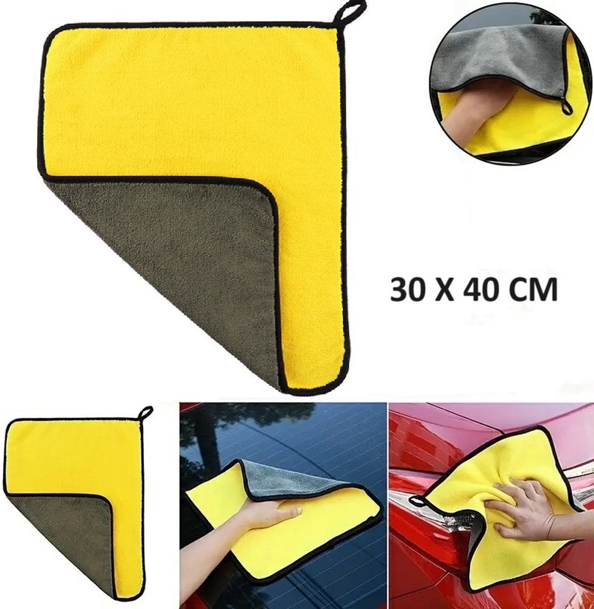 Goedkoopste Microvezel Doek Voor Auto's I Auto Droog Doek I Dubbelzijdig I Microfiber Handdoek I Velgen Reinigen I 600 GSM I 30 x 40 Cm