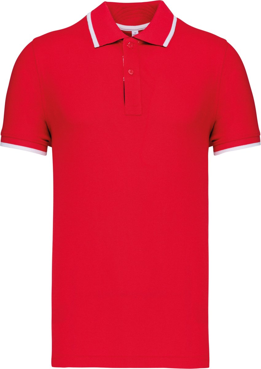 Kariban Polo korte mouwen K245 - Red / White / Navy - 3XL